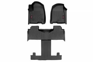 M-21712 | Rough Country Floor Mats Front & Rear For Chevrolet Tahoe / GMC Yukon 2 /4WD | 2021-2023