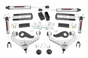 95670 | Rough Country 3 Inch Lift Kit With Upper Control Arms For Chevrolet / GMC 3500 HD DRW 2/4WD | 2020-2024 | V2 Monotube Shocks