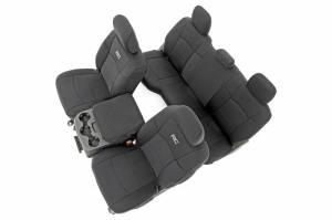 91043 | Rough Country Seat Covers For Ram 2500 2WD/4WD | 2019-2023 | First & Second Row, With Full Rear Seat