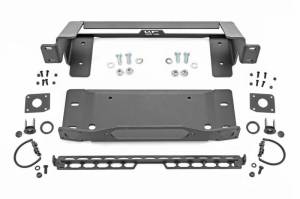 51066 | Rough Country High Winch Mount For Factory Modular Bumper Ford Bronco 4WD | 2021-2023 | Winch Mount Only, No Lights