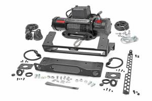 51097 | Rough Country High Winch Mount For Factory Modular Bumper Ford Bronco 4WD | 2021-2023 | With PRO12000S Winch, No Lights