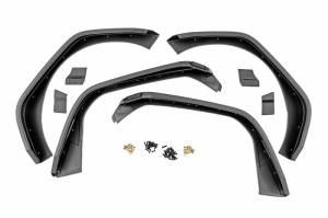 99036 | Rough Country High Clearance Flat Fender Flare Kit With LED Markers For Jeep Wrangler 4xe, JL, JL Unlimited | 2018-2023