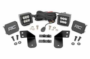 93143 | Rough Country Rear Facing 2 Inch Black Series With Spot Beam LED Kit For Polaris Ranger | 2013-2022