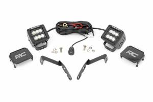 Rough Country - 71059 | Rough Country LED Ditch Light Black Series With Flood Beam Kit For Chevrolet / GMC | 2007-2014 - Image 1