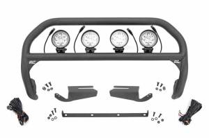 51104 | Rough Country Nudge Bar OE Modular Steel For Ford Bronco 4WD | 2021-2023 | 4 Inch Round LED Lights