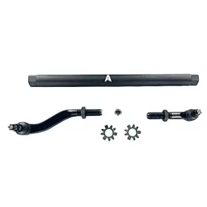 KIT124 | Apex Chassis Extreme Duty Flip Drag Link Assembly For Jeep Wrangler JL / Gladiator JT 2.5 Ton (2018-2024) | Fits Dana 44 Axle With 4.5" Or More Lift | Black Aluminum