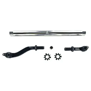 KIT129 | Apex Chassis Extreme Duty Flip Drag Link Assembly For Jeep Wrangler JL / Gladiator JT 2.5 Ton (2018-2024) | Fits Dana 44 Axle With 4.5" OR Less Lift | Polished Aluminum