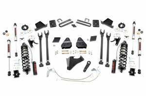 52758 | Rough Country 6 Inch Coilover Conversion Lift Kit With 4 Link Setup For Ford F-250 Super Duty | 2015-2016 | No Rear Factory Springs, Rear V2 Shocks