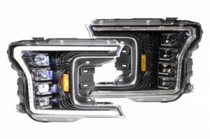 Morimoto - LF501.2-ASM | Morimoto XB LED Headlights With Amber Side Marker, Sequential Turn Signal, White DRL For Ford F-150 | 2018-2020 | Pair, Gen 2 - Image 1