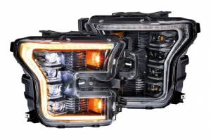 Morimoto - LF502-A.2-ASM | Morimoto XB LED Headlights With Amber Side Marker, Sequential Turn Signal, Amber DRL For Ford F-150/F-150 Raptor | 2015-2019 | Pair, Gen 2 - Image 1