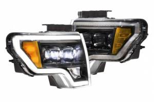 Morimoto - LF506-ASM | Morimoto XB LED Headlights With Amber Side Marker, Sequential Turn Signal, White DRL For Ford F-150 | 2009-2014 | Pair - Image 1