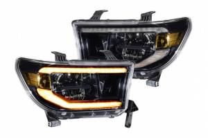 LF533-A-ASM | Morimoto XB LED Headlights With Amber Side Marker, Sequential Turn Signal, Amber DRL For Toyota Tundra/Sequoia | 2007-2018 | Pair