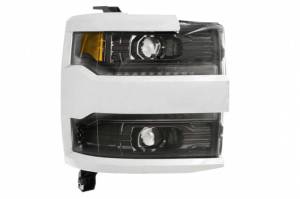 Morimoto - LF541.C | Morimoto XB LED Headlights Grille Trim Bezel Chrome For Chevrolet Silverado HD | 2015-2019 | Pair - Image 1