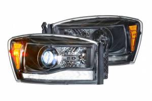 LF558 | Morimoto XB Hybrid LED Headlights With White DRL For Dodge Ram | 2006-2008 | Pair