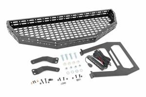 92059 | Rough Country Front Cargo Rack With Black Series 6 Inch Slimline LED Light Bar For Honda Pioneer / 1000 | 2016-2021