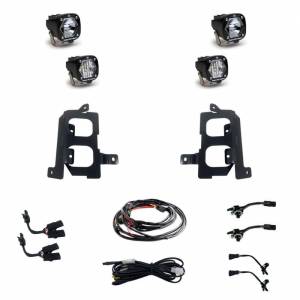 Baja Designs - 448085 | Baja Designs S1 Dual Pocket Kit Fog Lights For GMC Sierra 1500 | 2019-2022 | Wide Cornering/Spot Light Pattern, Clear/Clear - Image 1