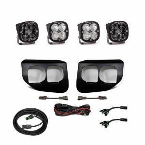 447736UP | Baja Designs Squadron SAE/Pro Pocket Kit Fog Lights With Upfitter Connector For Ford F-250/F-350 Super Duty | 2020-2022