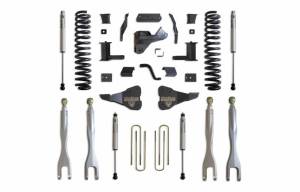 K943385L | MaxTrac 8 Inch Suspension Lift Kit With Forged Aluminum 4-Links & Shocks For Ford F-250/F-350 4WD | 2017-2022