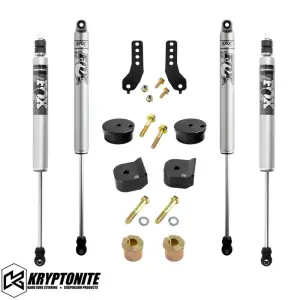 KRFD17STAGE1FOX | Kryptonite Stage 1 Leveling Kit w/ Fox Shocks (2017-2024 F250, F350 Super Duty)