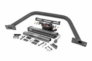 51116 | Rough Country OE Modular Bumper Safari Bar Kit For Ford Bronco | 2021-2023 | 12 Inch Single Row Black Series Light Bar