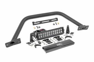 51118 | Rough Country OE Modular Bumper Safari Bar Kit For Ford Bronco | 2021-2023 | 12 Inch Dual Row Black Series Light Bar