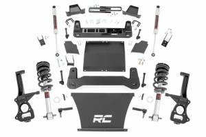 21740 | Rough Country 6 Inch Lift Kit M1 Struts / M1 Rear Shocks (2019-2024 Silverado 1500 | 4.3L, 5.3L, 6.2L Gas Engine | Multi-Leaf Spring)