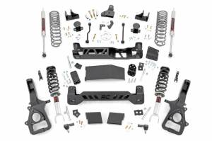 33440 | Rough Country 6 Inch Lift Kit For Ram 1500 4WD | 2019-2023 | WITHOUT 22" Factory Wheels, Front M1 Monotube Strut, Rear M1 Shock & Variable Rate Coils