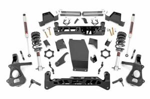 22840 | Rough Country 7 Inch Lift Kit For Chevrolet Silverado / GMC Sierra 1500 4WD | 2014-2018 | With Stock Cast Steel Control Arm, Front M1 Struts, M1 Rear Shocks