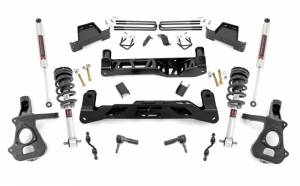 18740 | Rough Country 7 Inch Lift Kit Chevrolet Silverado / GM Sierra 1500 2WD | 2014-2018 | With GM Control Arm Cast/Stamped, Front M1 Struts, M1 Shocks