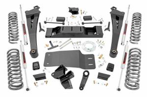 38340 | Rough Country 5 Inch Lift Kit For Diesel Ram 2500 4WD | 2019-2023 | Dual Rate Coil Springs, Standard Non-AISIN Transmission, M1 Shocks