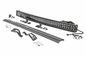 97037 | Rough Country Front Mount 40 Inch LED Light Bar Kit For Can-Am Commander / Maverick | 2014-2020 | Dual Row, Black Series With White DRL