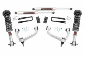 54540 | Rough Country 3 Inch Lift Kit For Ford F-150 4WD (2014-2020) | Aluminum Finish, M1 Struts, Rear M1 Shocks