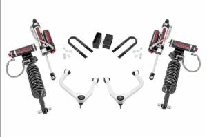 28250 | Rough Country 3.5 Inch Lift Kit For Chevrolet Silverado 1500 2/4WD | 2019-2024 | Factory Mono-Leaf Springs, Vertex Coilovers & Vertex Shocks