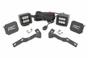 Rough Country - 71080 | Rough Country LED Ditch Light Kit For Toyota Tacoma | 2016-2023 | Black Series With Spot Beam - Image 1