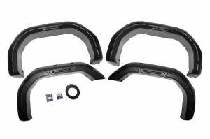 A-G12011 | Rough Country Defender Pocket Fender Flares For GMC Sierra 2500 HD/3500 HD | 2020-2023 | Flat Black