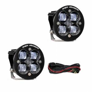 247802 | Baja Designs Squadron-R SAE LED Auxiliary Fog Light Pod | Pair, Clear, Universal