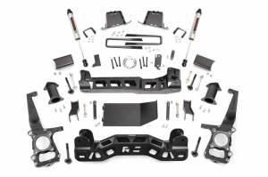 57570_A | Rough Country 6 Inch Lift Kit For Ford F-150 4WD | 2014-2014 | Struts Spacers With V2 Rear Shocks