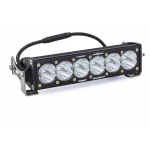 411002 | Baja Designs OnX6 Straight Racer Edition LED Light Bar | Racer Spot Light Pattern, Clear, 10 Inch, Universal