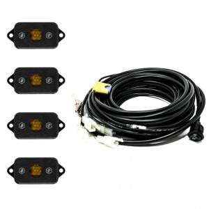 447056 | Baja Designs LED Rock Light Kit For Small To Mid-sized Vehicle | Amber, Universal