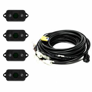 447057 | Baja Designs LED Rock Light Kit For Small To Mid-sized Vehicle | Green, Universal