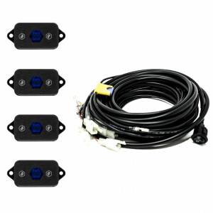 447058 | Baja Designs LED Rock Light Kit For Small To Mid-sized Vehicle | Blue, Universal