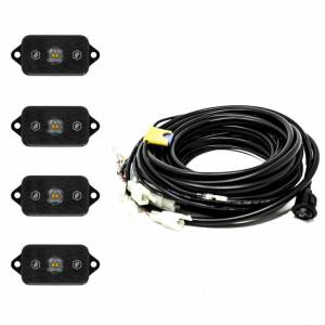 447059 | Baja Designs LED Rock Light Kit For Small To Mid-sized Vehicle | Clear, Universal