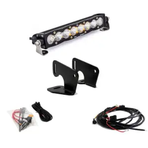 Baja Designs - 447166 | Baja Designs S8 10 Inch Hood Mount LED Light Bar Kit For Polaris Pro XP / RZR Turbo | 2020-2022 - Image 1