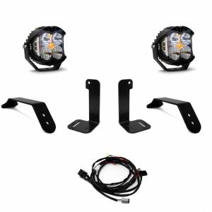 Baja Designs - 447658 | Baja Designs LP4 Pro Bumper LED Light Kit For Jeep Gladiator JT / Wrangler JL | 2018-2022 | Driving/Combo Light Pattern, Clear, Toggle Wiring, With OE Plastic Bumper - Image 1