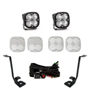 447696 | Baja Designs Squadron Pro A-Pillar LED Light Pod Kit For Ford F-150 | 2021-2022 | Spot Light Pattern, Clear, Toggle Wiring