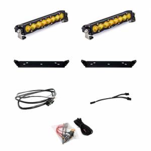 448066 | Baja Designs S8 10 Inch Dual Behind Grille LED Light Bar Kit For Ford F-150 Raptor | 2021-2023 | Amber