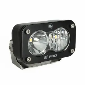 480003 | Baja Designs S2 Pro Black Auxiliary LED Light Pod | Driving/Combo Light Pattern, Clear, Universal