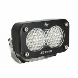 480006 | Baja Designs S2 Pro Black Auxiliary LED Light Pod | Work/Scene Light Pattern, Clear, Universal