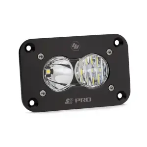 481003 | Baja Designs S2 Pro Black Flush Mount LED Auxiliary Light Pod | Single, Driving/Combo, Pattern, Clear, Universal