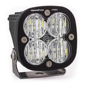 490005 | Baja Designs Squadron Pro Black Auxiliary LED Light Pod | Single, Wide Corning Light Pattern, Clear, Universal